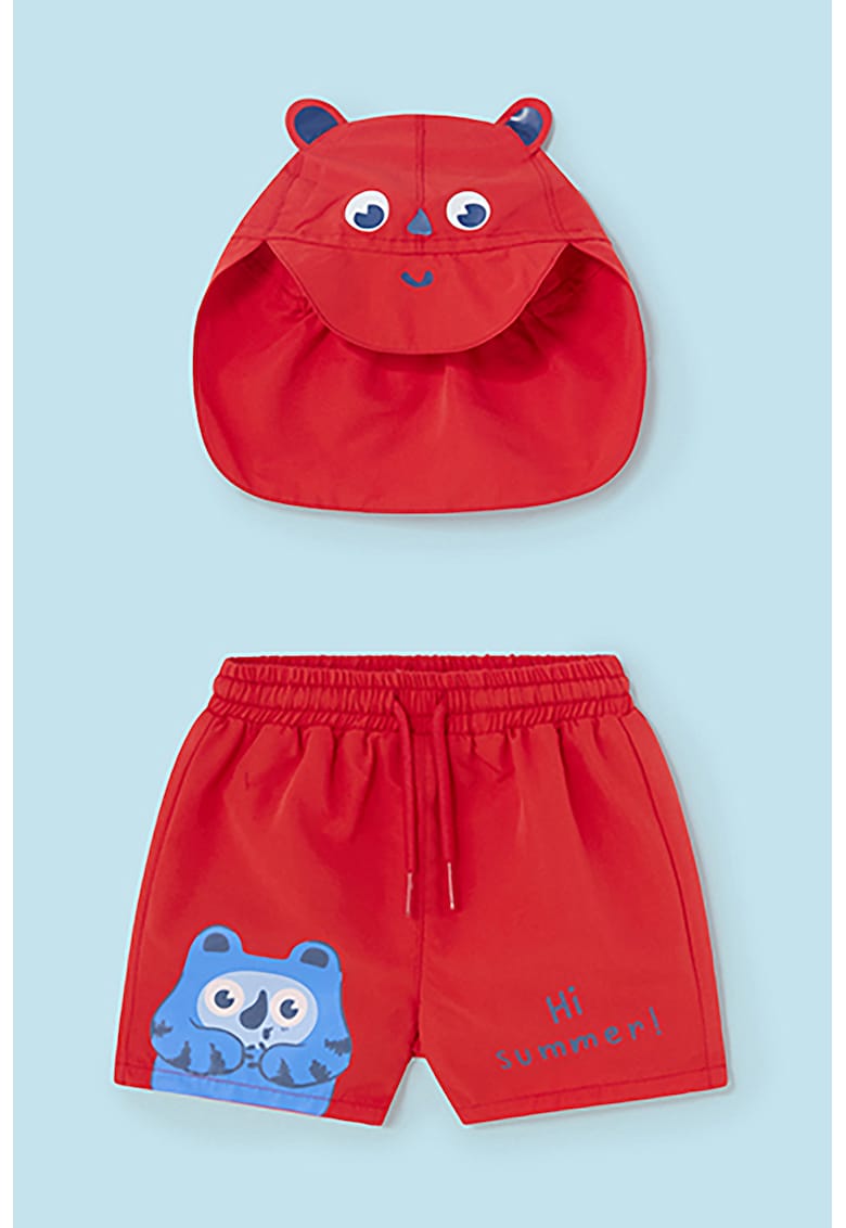 Oferte la Set de palarie si pantaloni scurti - Rosu