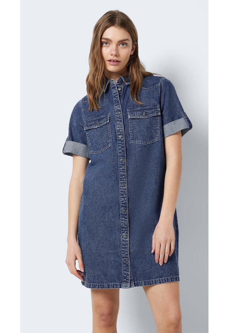 Oferte la Rochie dama scurta  7285 - Casual - Bumbac - Albastru