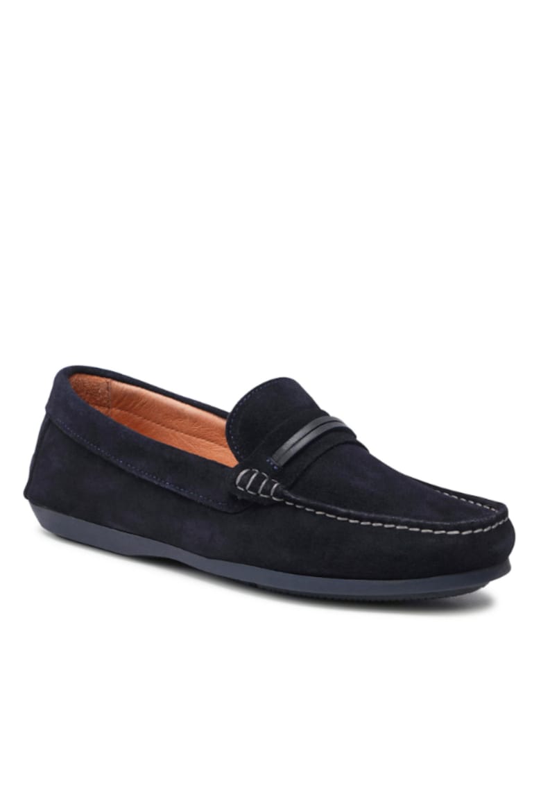 Oferte la Mocasini barbati  Piele naturala/Piele intoarsa - Albastru