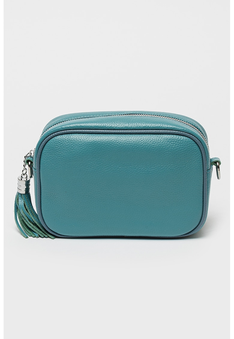 Oferte la Geanta crossbody din piele cu accesoriu canaf - Albastru lavanda