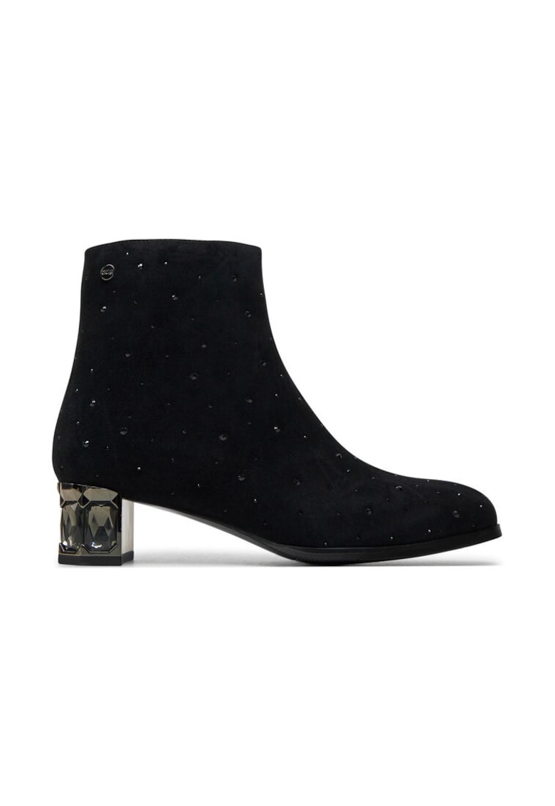 Botine OO2N4215 Negru -  Piele naturala