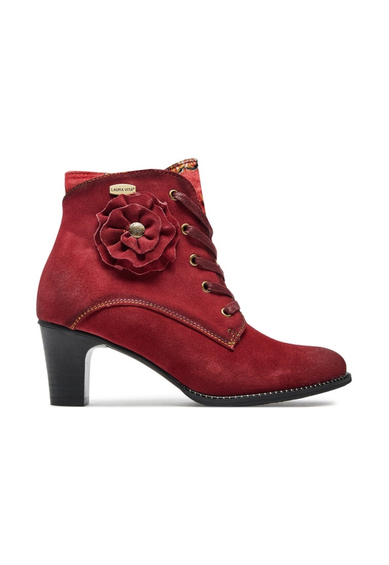 Oferte la Botine dama -  304356 - Piele naturala - Rosu -