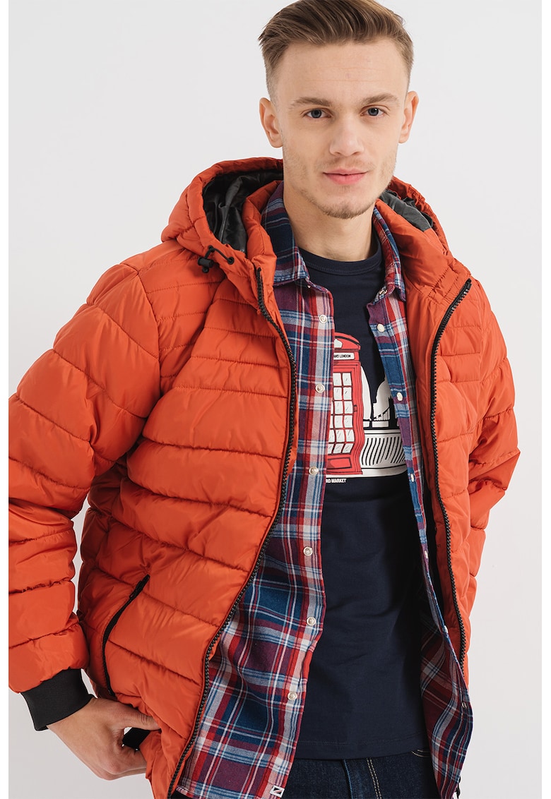 Oferte la Geaca cu vatelina si gluga James - Caramiziu