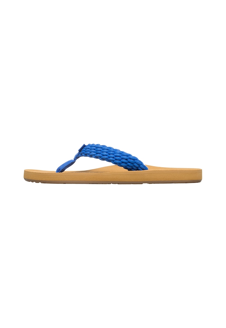 Papuci flip-flop cu aspect impletit Porto - Albastru royal