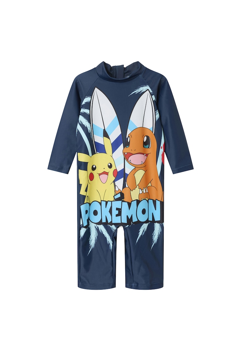Oferte la Salopeta copii -  bleumarin - 85% poliester - 15% elastan - model Pokemon