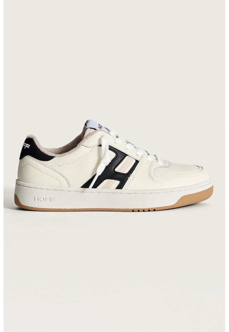 Oferte la Pantofi sport low-cut din piele - Negru/Bej
