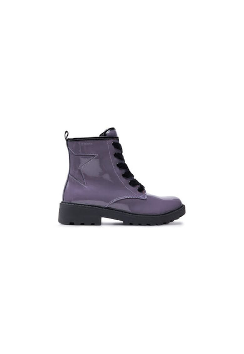 Ghete fete  J9420G-000HH - Piele ecologica - Mov