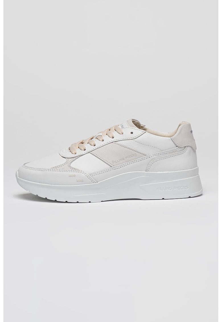 Oferte la Pantofi sport de piele Jet Runner - Alb/Gri deschis