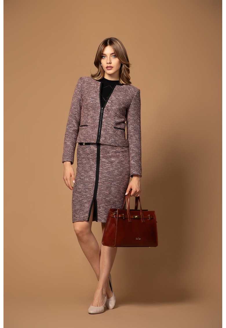 Oferte la Cardigan scurt cu fermoar - din amestec de lana