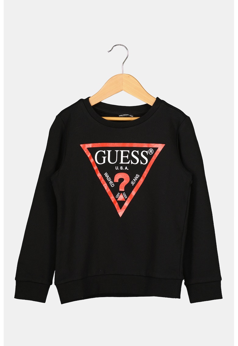 Oferte la Bluza de trening cu decolteu la baza gatului si logo - Rosu/Alb/Negru