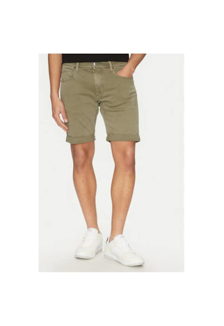 Oferte la Pantaloni scurti din denim barbati G Star Raw - D10481-C258 - Bumbac - Verde - Verde