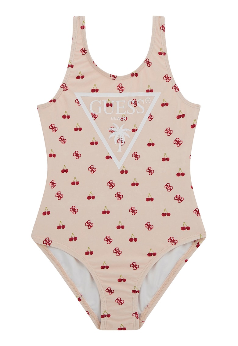 Oferte la Costum de baie intreg cu logo - Rosu/Piersica