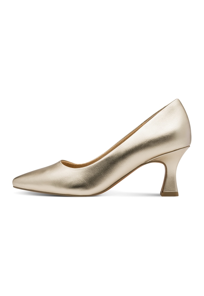 Oferte la Pantofi de piele ecologica cu varf ascutit - Auriu