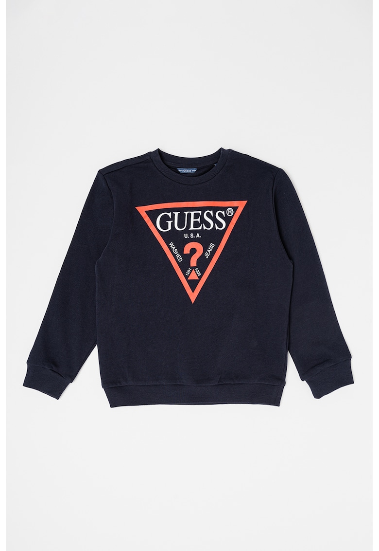 Oferte la Bluza de trening cu decolteu la baza gatului si logo - Rosu/Bleumarin