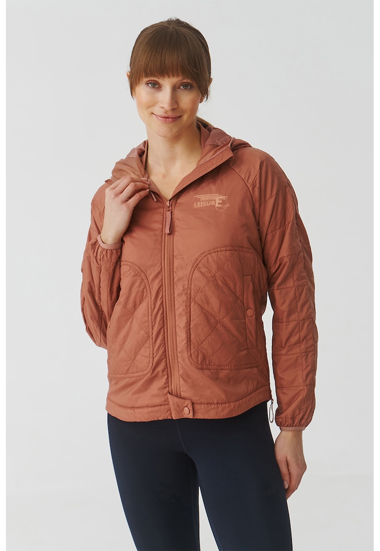 Oferte la Geaca cu vatelina - gluga si maneci raglan Riwiana - Portocaliu stins