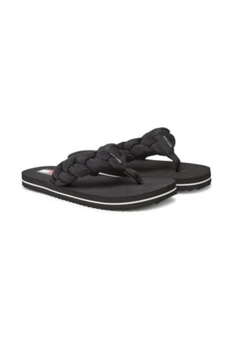 Slapi dama  textil - Negru