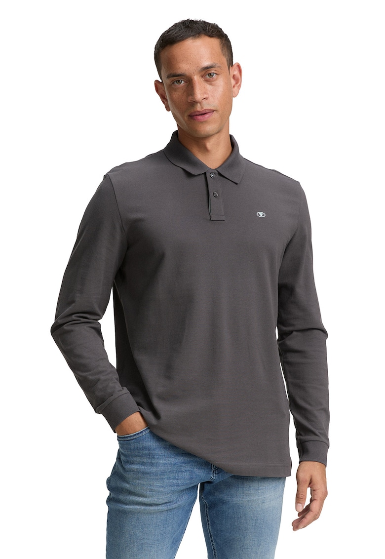 Oferte la Bluza polo din bumbac pique - Gri inchis