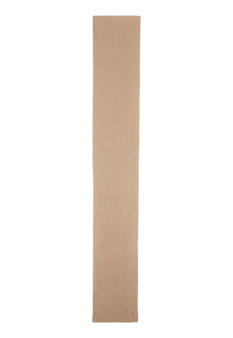 Oferte la Fular striat din bumbac si casmir - Bej