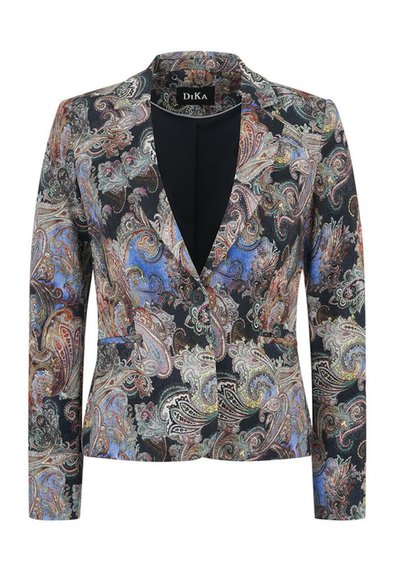 Oferte la Sacou cu imprimeu paisley si revere decupate