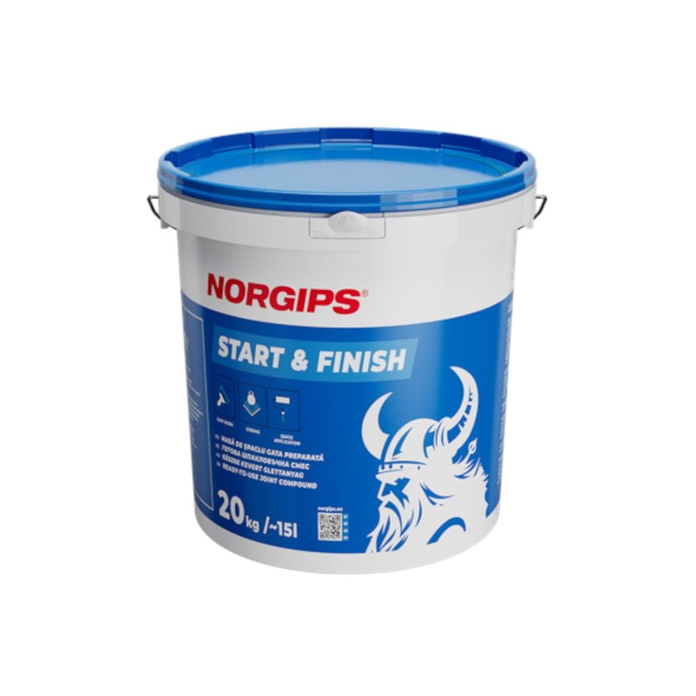 Oferte la Masa de spaclu gata preparata Norgips Start & Finish, alb, 20 kg