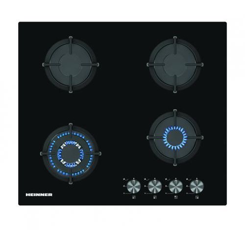 Oferte la Plita incorporabila HBH-S584WI-GBK gaz 4 arzatoare aprindere electrica Sticla neagra