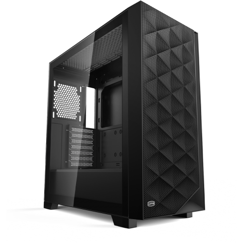 Oferte la Carcasa C3 D510  Middle Tower  Tempered Glass Negru
