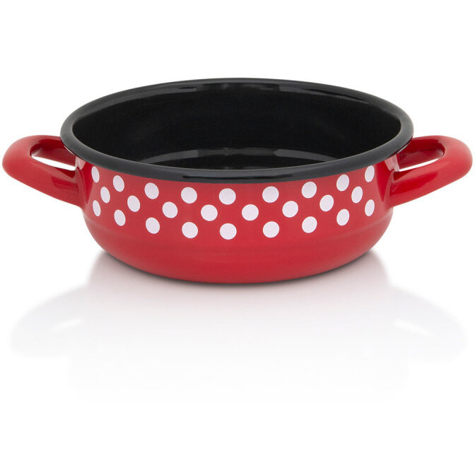 Oferte la Cratita Mica Tufne Capacitate 1.2L Diametru 16CM Rosu/Alb/Negru