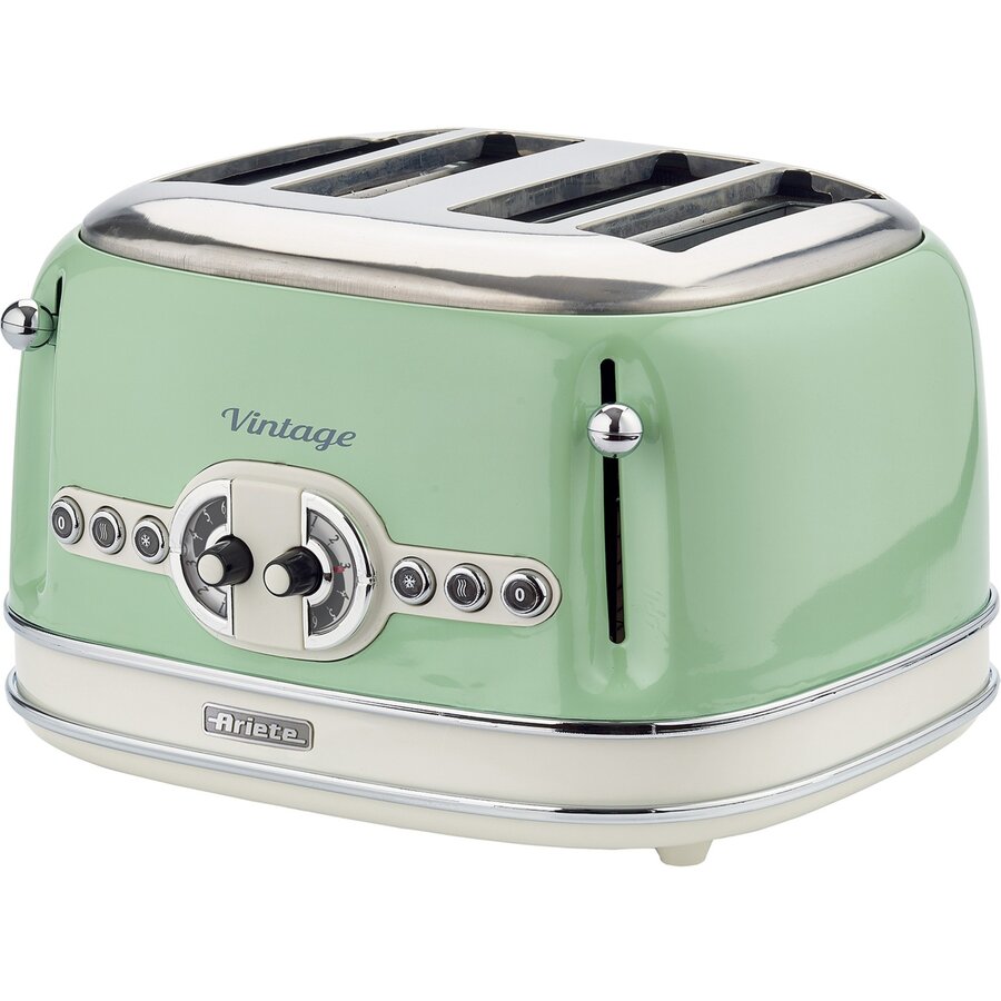 Oferte la Prajitor de paine Vintage 4-slot toaster 156 (light green, 1,600 watts, for 4 slices of toast)