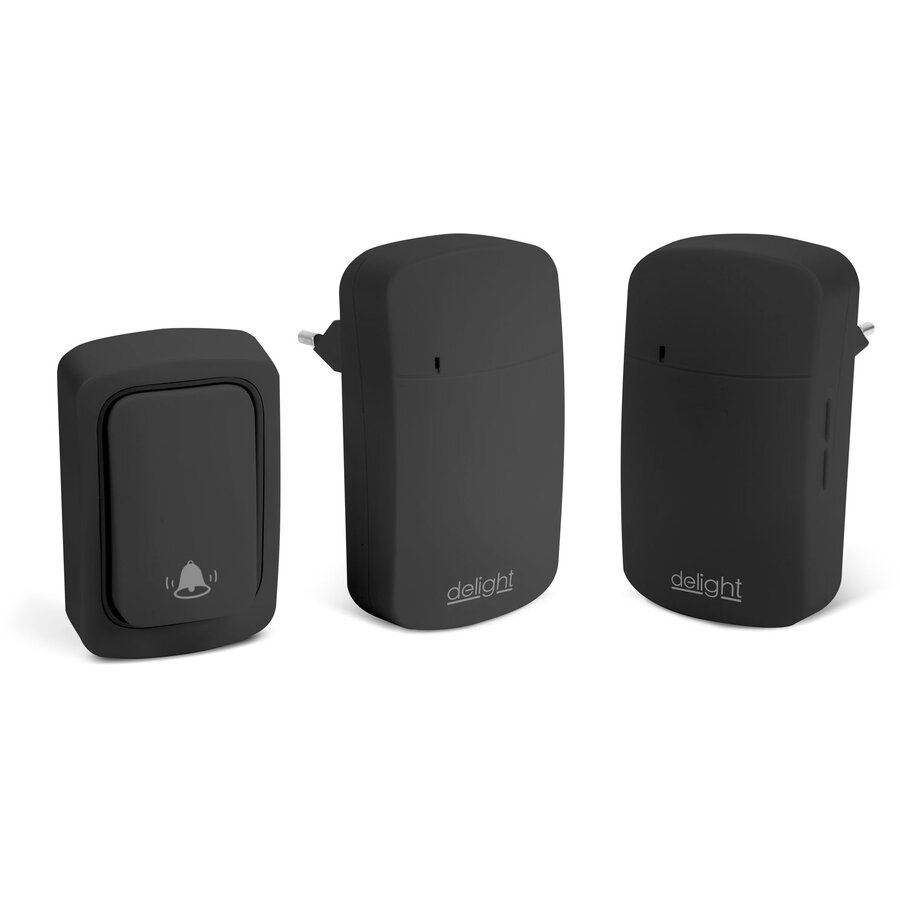 Oferte la Sonerie Wireless fara Baterii Kinetic 2 Receptoare 38 Tonuri 100m IP54 Negru