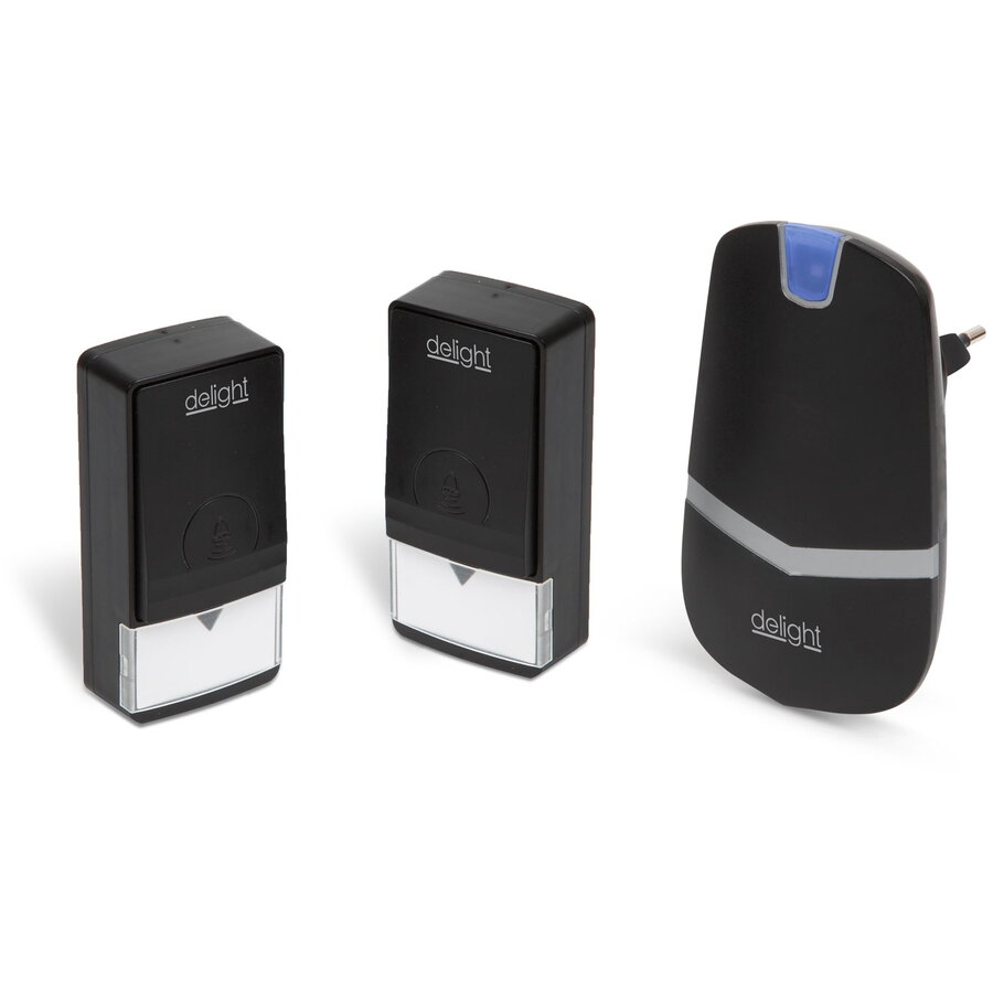 Oferte la Sonerie Wireless fara Baterii Kinetic 2 Butoane 36 Tonuri 100m IP44 Negru