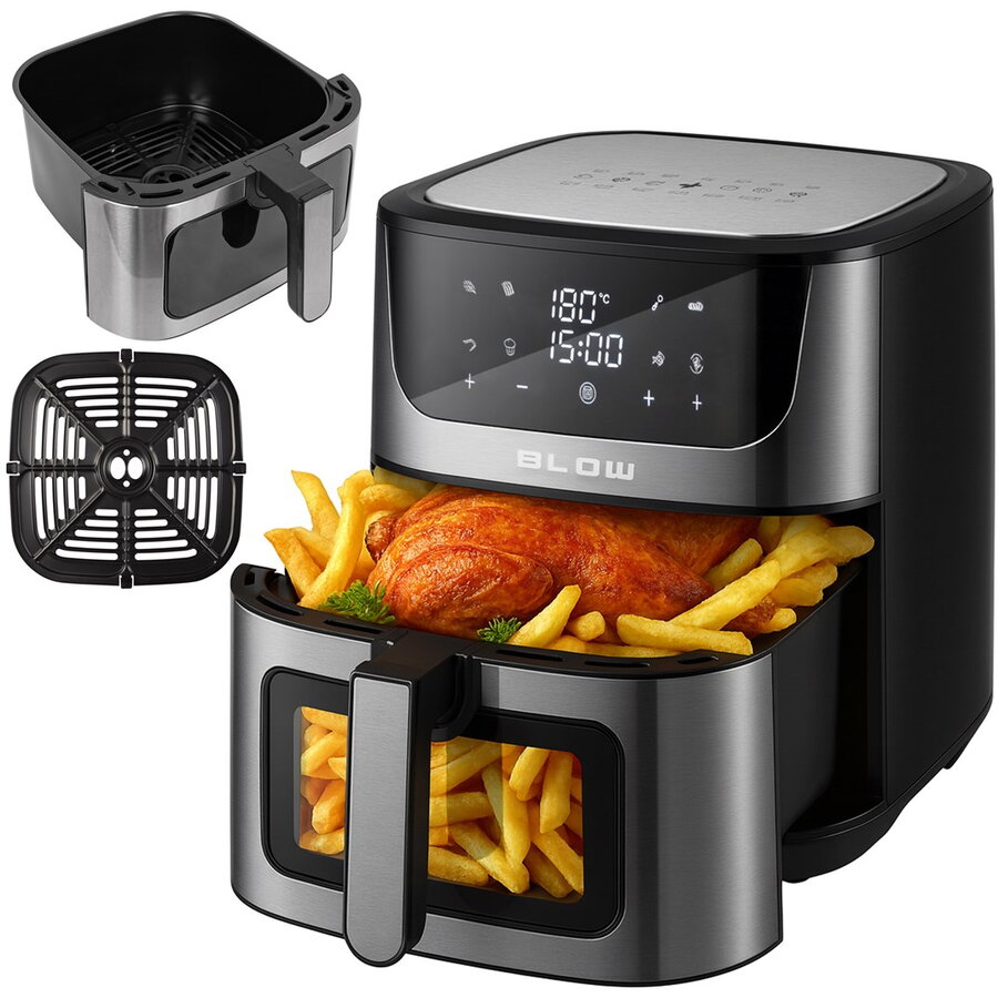 Oferte la Air Fryer Fat-free BLOW 2500W 8L 8 Programe Negru/Gri