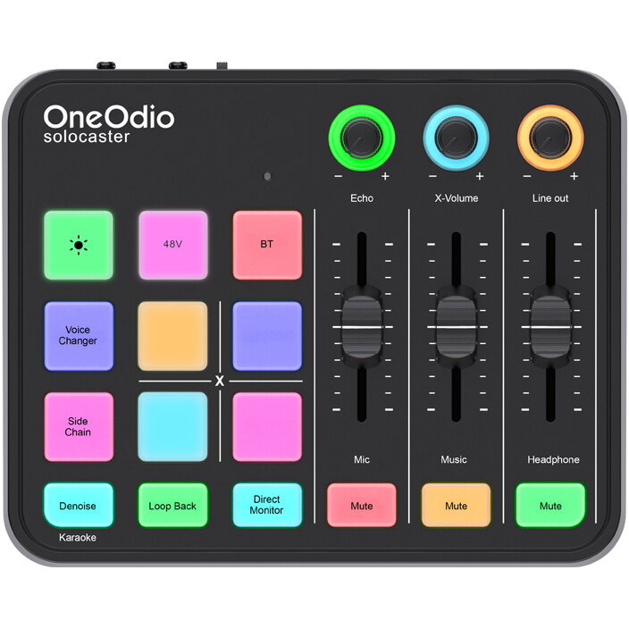 Oferte la Mixer Audio si Placa de Sunet Solocaster Iluminare RGB Negru