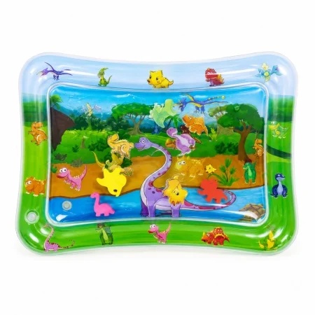 Oferte la Saltea senzoriala de joaca cu apa pentru bebelusi, cu dinozauri, verde, 70x50 cm
