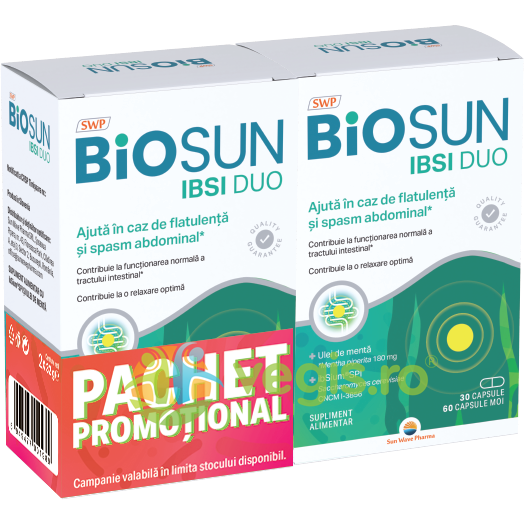Oferte la Pachet BioSun IBSI Duo 2 X 30+60 capsule moi