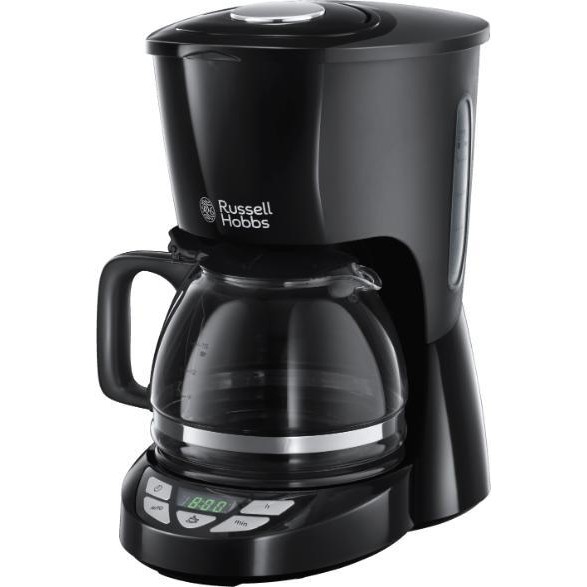 Oferte la Cafetiera digitala Russell Hobbs Textures Plus, 975W, Display LCD, Timer, Tehnologie cu dus, 1.25 L, Functie anti-picurare, Functie mentinere la cald