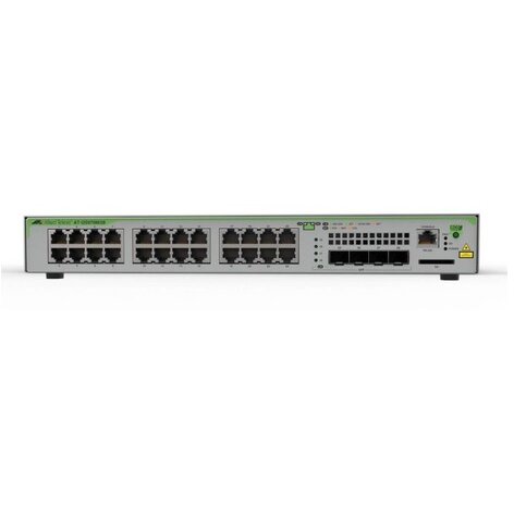 Oferte la Switch Allied Telesis 24 x 10/100/1000T ports and 4 x SFP uplink slots (100/1000X SFP), Fixed one AC power supply AT-GS970M/28-50