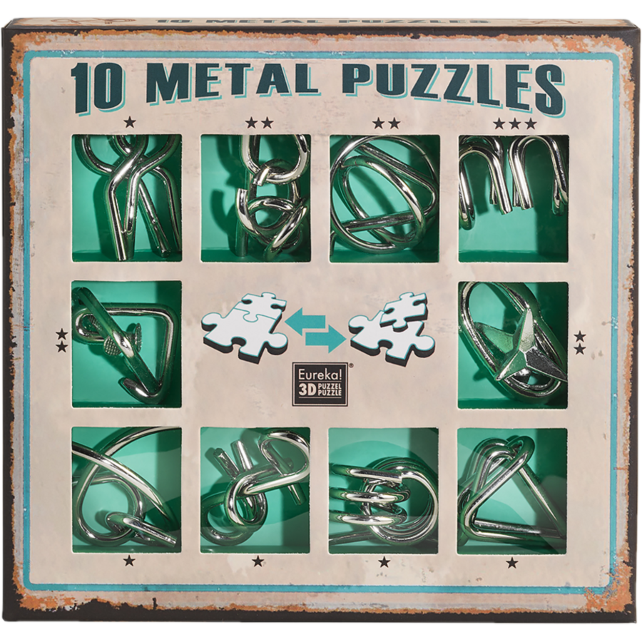 Oferte la 10 Metal Puzzles Set Green - 473357