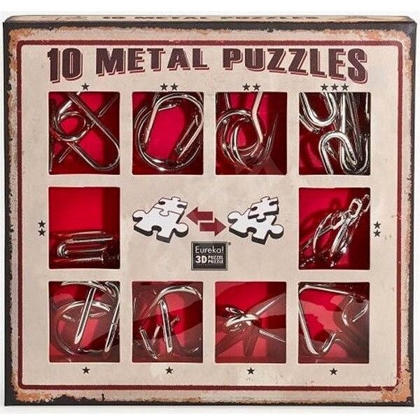 Oferte la 10 Metal Puzzles Set Red - 473358