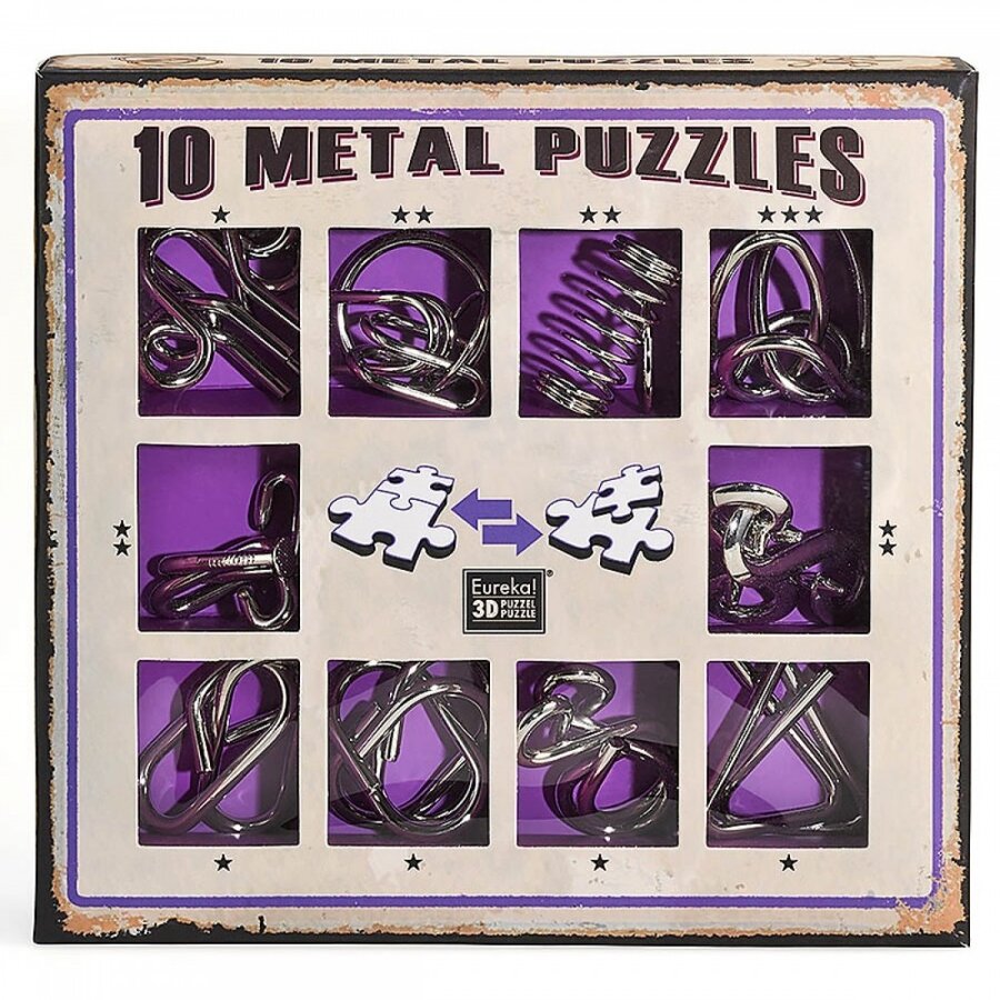 Oferte la 10 Metal Puzzles Set Purple - 473359