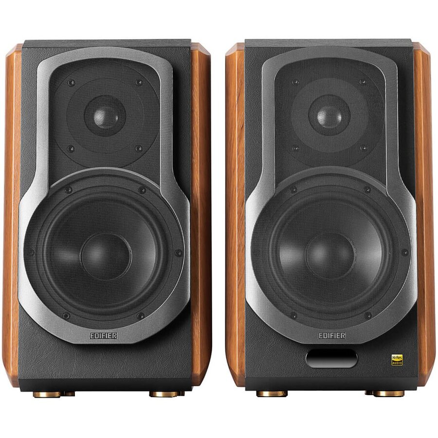Oferte la BOXE EDIFIER 2.0, RMS: 120W (2 x 25W, 2 x 35W), Bluetooth,  Telecomanda,  Wireless, Volum, Bass, Treble, Coaxial, Optic, Brown, S1000MKII