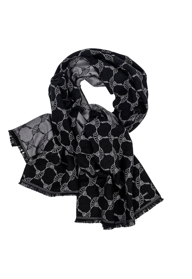Oferte la Esarfa cu model si franjuri Felix 17145 - Negru