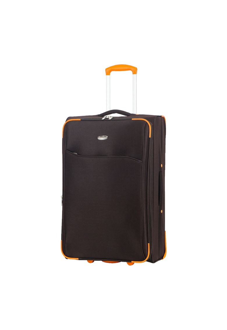 Oferte la Troler mare extensibil  SW233 - 72x44.5x25 cm - +30% capacitate - bagaj de cala - poliester - 2 roti - maro