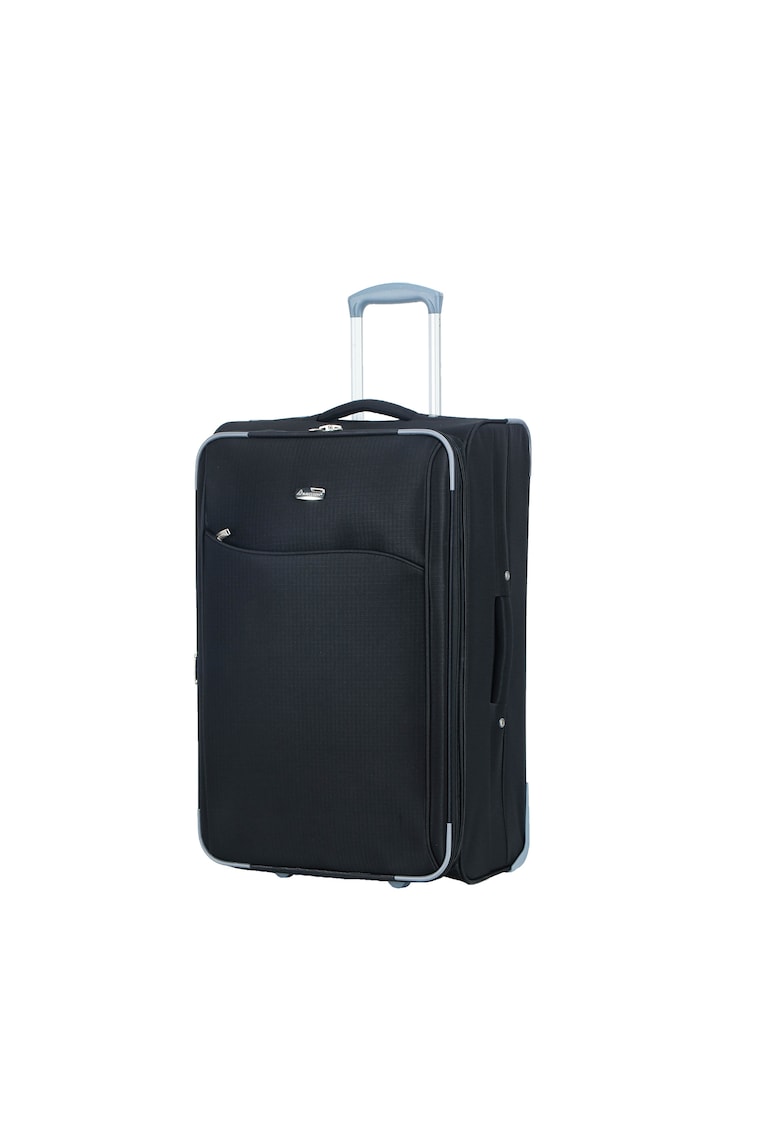 Oferte la Troler mediu extensibil  SW233 - 62x39.5x22.5 cm - +30% capacitate - bagaj de cala - poliester - 2 roti - negru