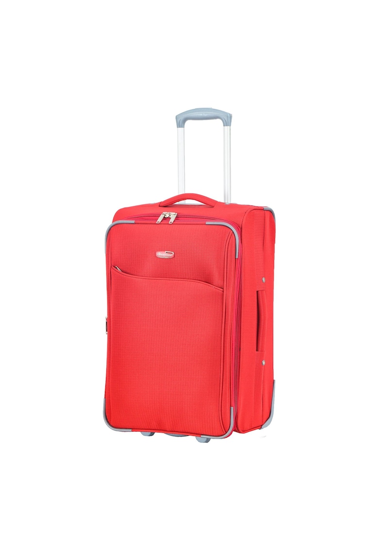 Oferte la Troler mediu extensibil  SW233 - 62x39.5x22.5 cm - +30% capacitate - bagaj de cala - poliester - 2 roti - rosu