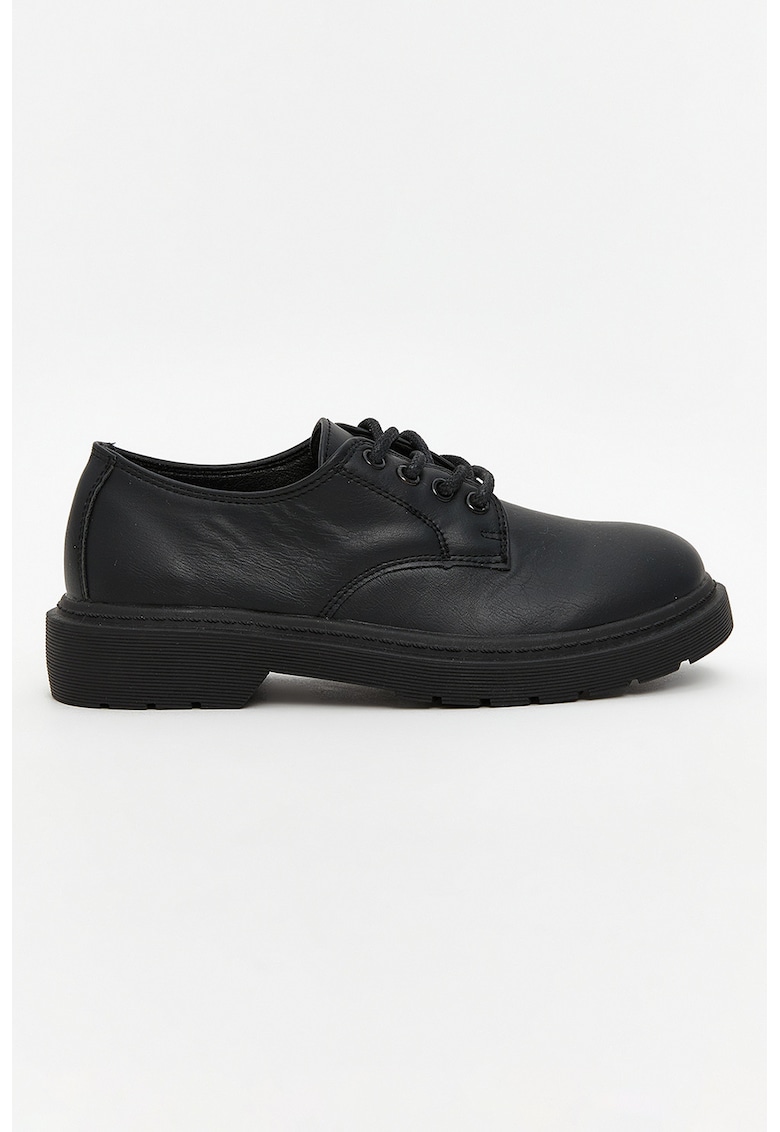 Oferte la Pantofi uni de piele ecologica - Negru