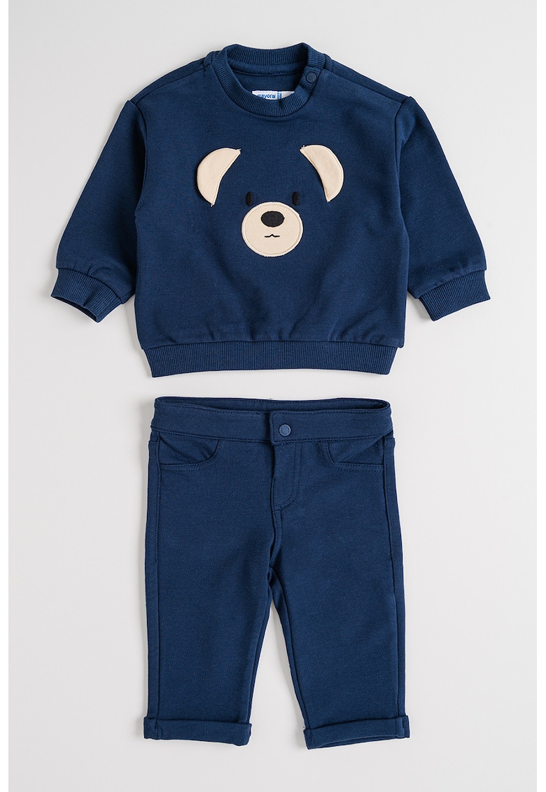 Set de bluza de trening si pantaloni din amestec de bumbac - 2 piese - Bleumarin
