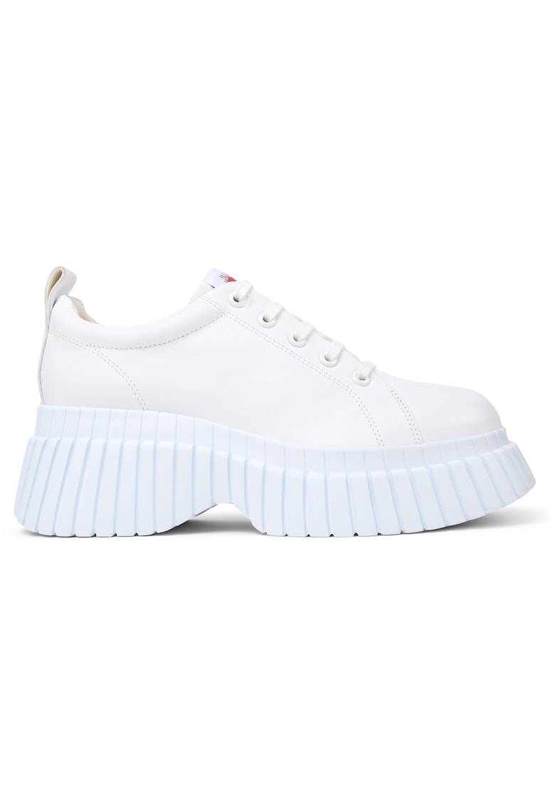 Pantofi cu aspect masiv si talpa wedge Pix - Alb optic