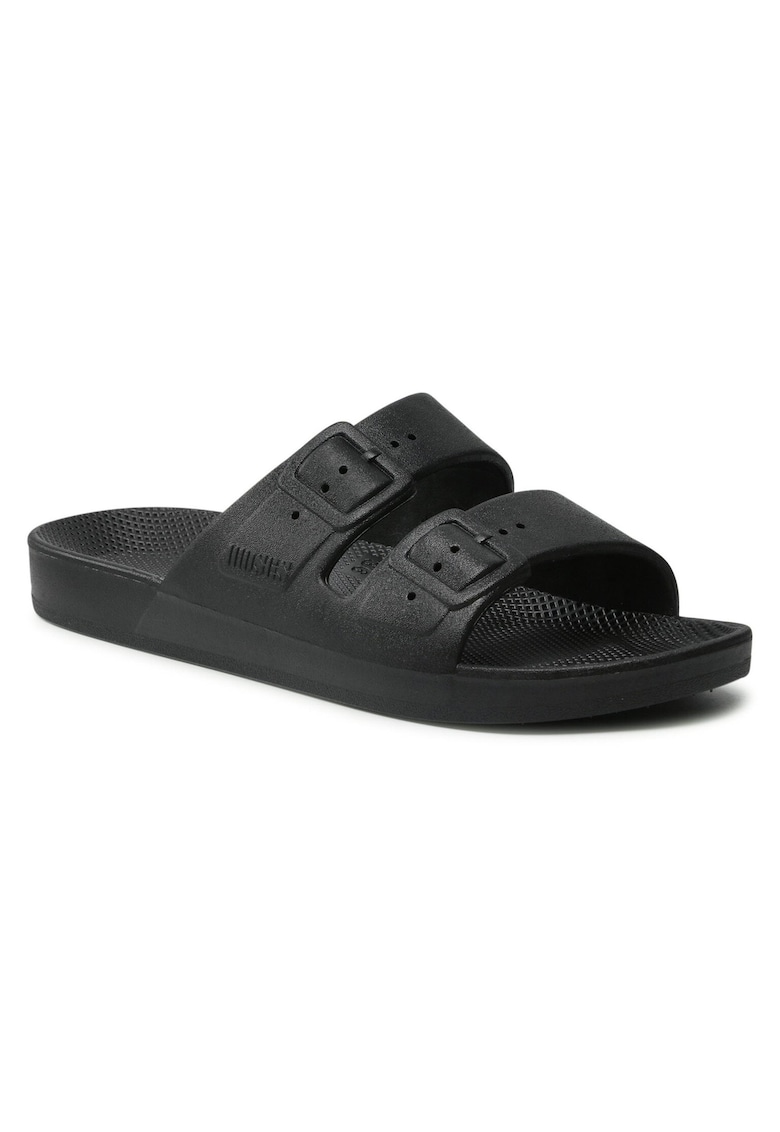 Papuci unisex -  negru - plastic - design minimalist -