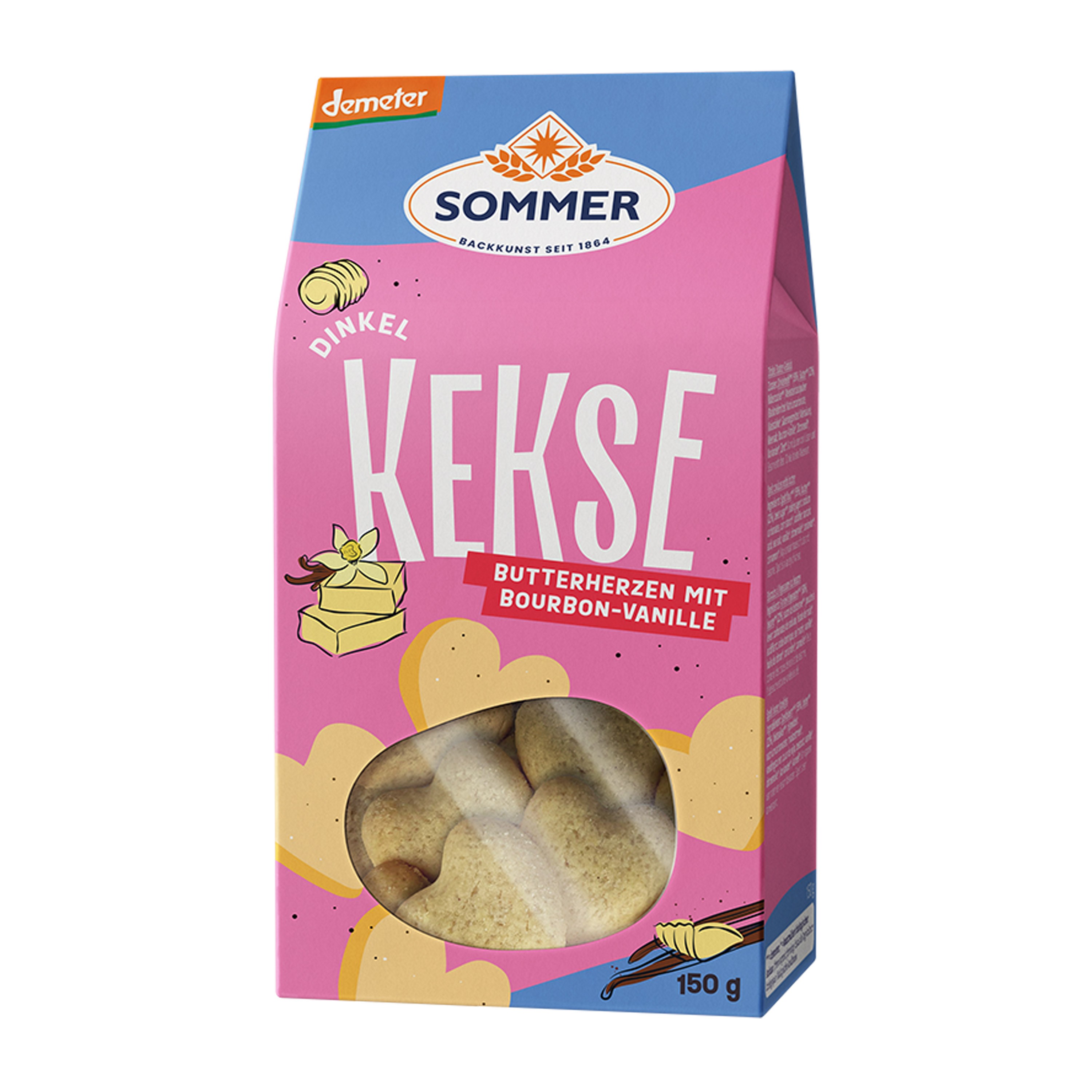 Oferte la Biscuiți bio și demeter din grâu spelta cu unt și vanilie bourbon, 150g Sommer
