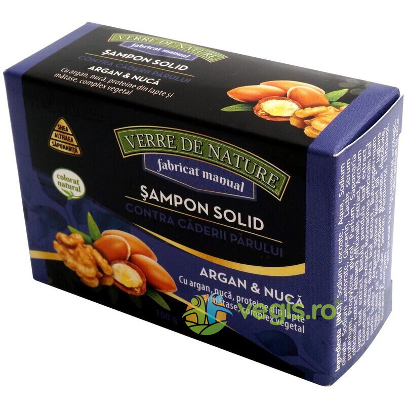 Oferte la Sampon Solid Contra Caderii Parului cu Argan si Nuca 100g